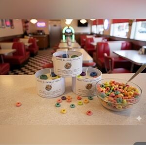 Fruity Saturday Cereal 8oz Candle Hand Crafted, NWT